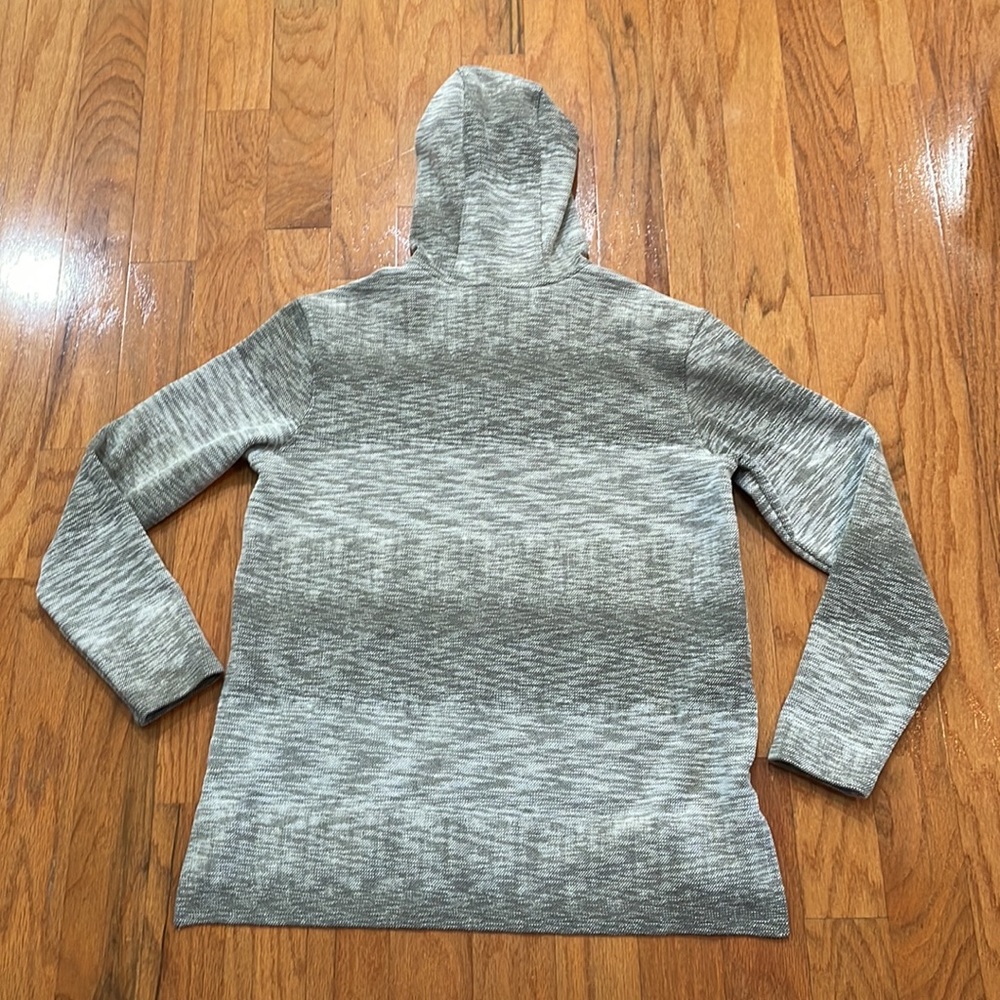 The North Face Woman Size Large Popover Gray Hoodie Kangaroo Pocket Long Sleeve - Picture 2 of 12